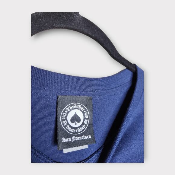 Thrasher Magazine Blue Ice Logo T-Shirt Short Sleeve Men's Large - Picture 3 of 7